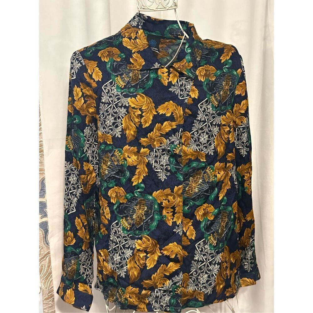 NEW WITH TAGS Vintage MADE IN U.S.A Blouse Women’s Size 10 Paisley Crazy Pattern